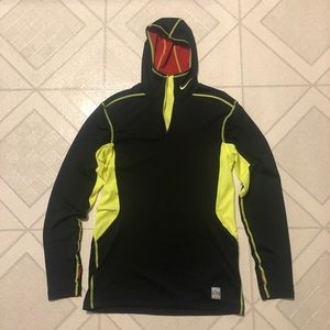 Mens Size M Nike Pro Combat Dri-Fit Pullover Quarter Zip Hoodie